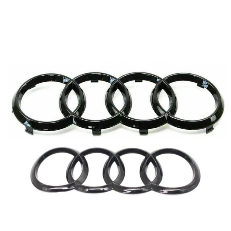 2x Logos Audi Noir Brillant A5 Sportback - vue de face - Becquet Voiture