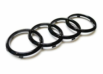 2x Logos Audi Noir Brillant Q2, Q3, Q5 Q7 - vue arrière - Becquet Voiture