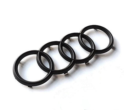 2x Logos Audi Noir Mat A1, A3, A4 A5 - vue de profil - Becquet Voiture