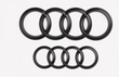 2x Logos Audi Noir Mat Q2, Q3, Q5 Q7