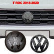 2x Logos Noir Brillant Volkswagen T-Roc (18-20)