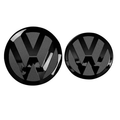 2x Logos Volkswagen Golf VII 7.5 Noir Brillant ACC - vue de face - Becquet Voiture