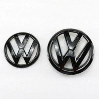 2x Logos VW Golf VI 6 Noir Brillant 2008-2013 - vue de face - Becquet Voiture