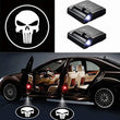 2X Lumières De Porte LED Sans Fil Skull Pour Voiture