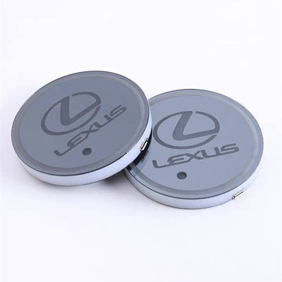 2X Lumières LED pour Porte-gobelet Lexus, 7 Couleurs Changeantes Pack 2 - packshot studio - Becquet Voiture