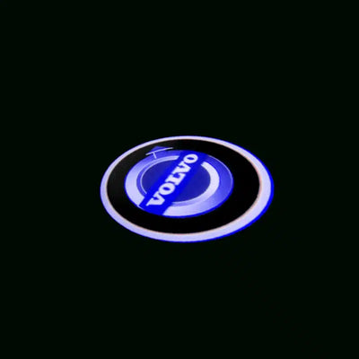 2X Lumières LED pour Portes Volvo Projection Logo Haute Définition - vue de profil - Becquet Voiture