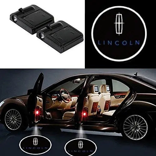 2x Projecteurs de Porte LED Lincoln avec Projection de Logo - vue de face - Becquet Voiture