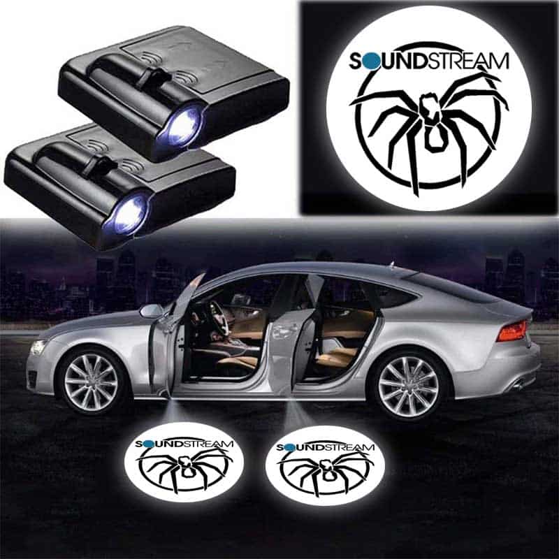 2X Projecteurs de Portes de Voiture LED Marvel Spiderman - vue de face - Becquet Voiture