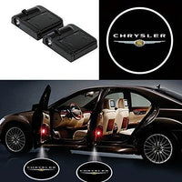 2x Projecteurs LED de Porte Chrysler avec Logo Projeté Sol - vue de face - Becquet Voiture