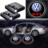 2x Projecteurs LED GTI pour Portes de Voiture Sans Fil - vue de face - Becquet Voiture