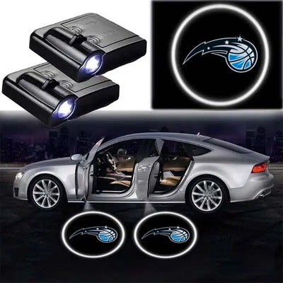 2X projecteurs LED porte pour voiture NBA Orlando Magic - vue de face - Becquet Voiture
