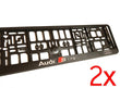 2x Supports de Plaque Audi S-Line Noir