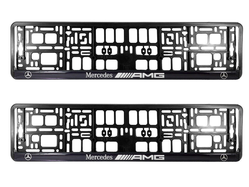 2x Mercedes-AMG License Plate Holders - fitted on vehicle - Becquet Voiture