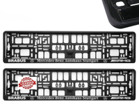 2x Mercedes-AMG License Plate Holders - rear view - Becquet Voiture
