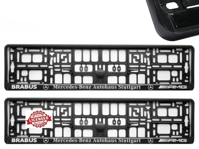 2x Supports de Plaque Mercedes AMG - vue arrière - Becquet Voiture