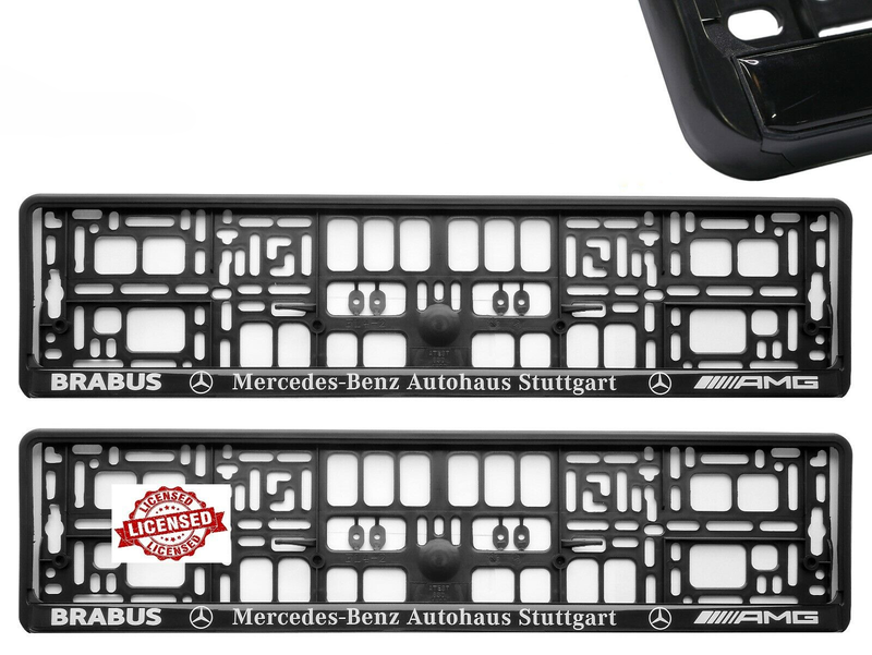 2x Mercedes-AMG License Plate Holders - rear view - Becquet Voiture