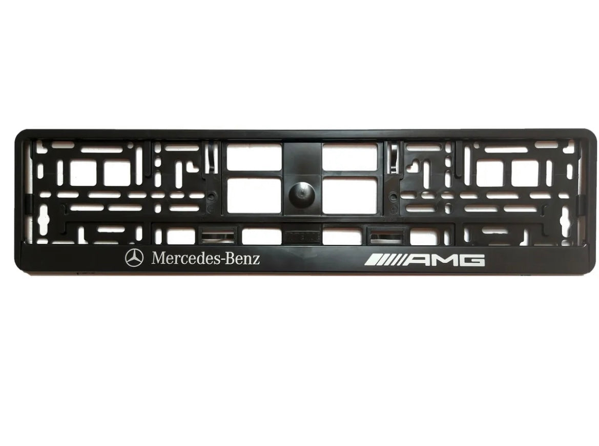 2x Supports de Plaque Mercedes AMG - vue de face - Becquet Voiture
