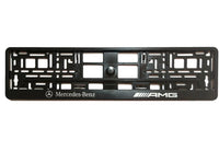 2x Mercedes-AMG License Plate Holders - front view - Becquet Voiture