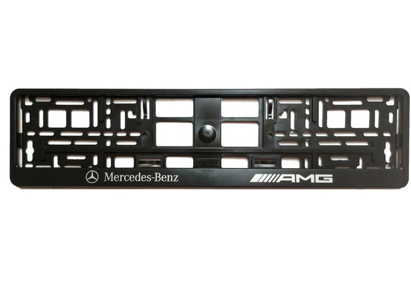 2x Mercedes-AMG License Plate Holders - front view - Becquet Voiture