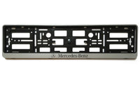 2x Supports de Plaque Mercedes Gris - vue arrière - Becquet Voiture