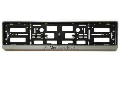 2x Supports de Plaque Mercedes Gris - vue arrière - Becquet Voiture