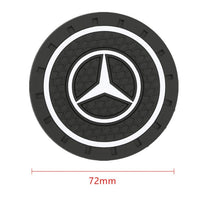 2x Tapis Porte Bouteille Mercedes 72mm - vue de face - Becquet Voiture