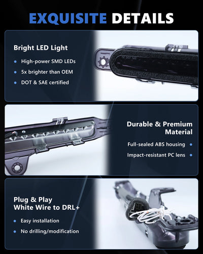 3ème Feu Stop LED Ford Mustang 2010-2014 - packshot studio - Becquet Voiture