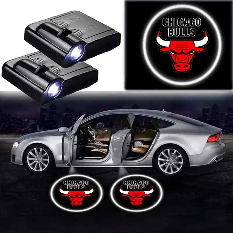 Projecteurs de Porte LED Chicago Bulls 2x - Logo NBA Projecteur