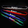 Seuils de porte LED pour SEAT, 7 couleurs, kit magnétique