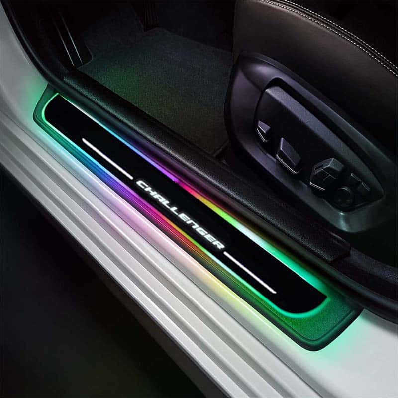 Seuils de Porte LED Dodge Challenger 7 Couleurs IP67