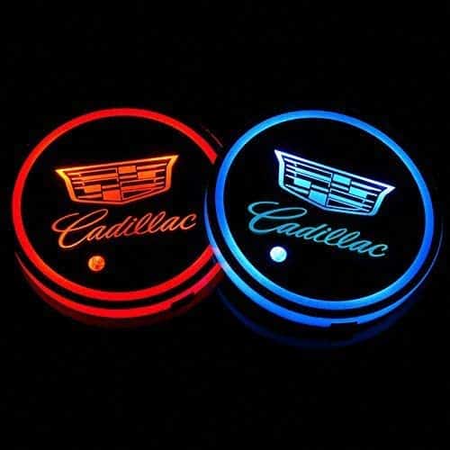 Porte-gobelet LED Cadillac 7 couleurs USB éclairage intérieur