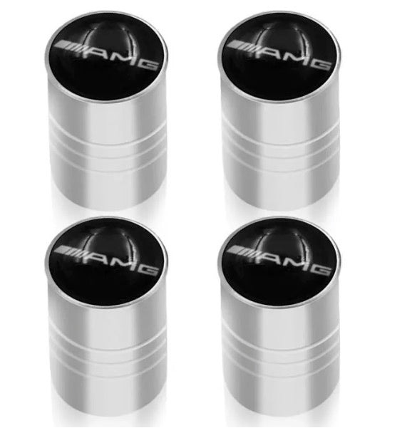 4x Bouchons de Valve AMG Chrome Mercedes - vue de face - Becquet Voiture