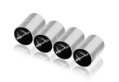 4x Bouchons de Valve AMG Chrome Mercedes - vue de profil - Becquet Voiture