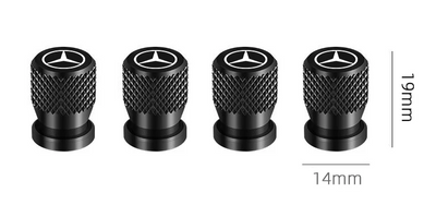 4x Bouchons de Valve Mercedes - vue arrière - Becquet Voiture