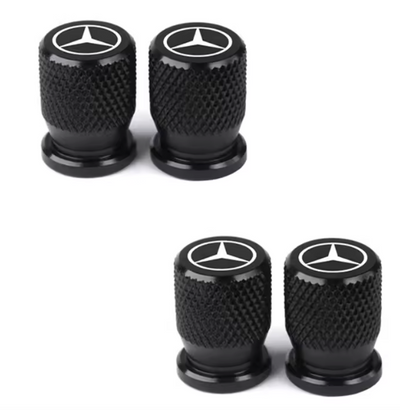 4x Bouchons de Valve Mercedes - vue de face - Becquet Voiture