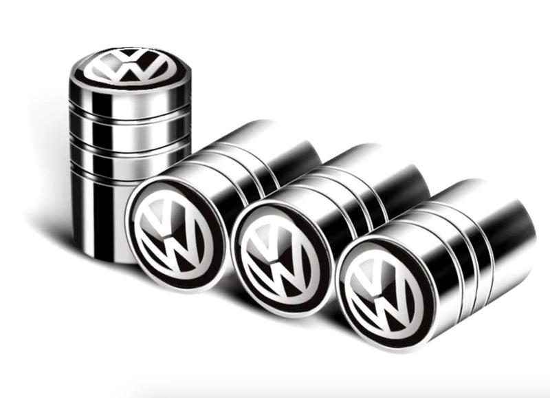 4x Bouchons de Valve VW Aluminium - vue de face - Becquet Voiture