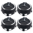 4x Caches Jantes Mercedes AMG - Noir 75mm