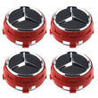 4x Caches Jantes Mercedes AMG - Rouge 75mm