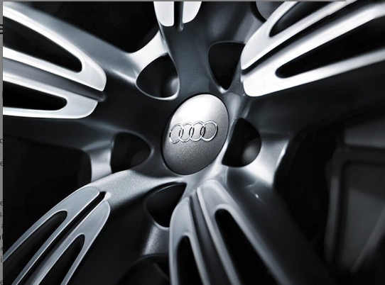 4x Centres de Roues Audi Gris 60mm - vue de face - Becquet Voiture