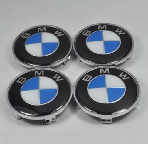 4x Centres de Roues BMW 60mm - vue de face - Becquet Voiture