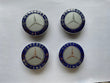 4x Centres de Roues Mercedes Gris & Bleu 60mm