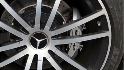 4x Centres de Roues Mercedes Noir 60mm - vue arrière - Becquet Voiture