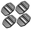 4x Couvercles de Serrure de Porte AMG Noir Brillant Chrome