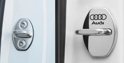 4x Couvercles de Serrure Porte Audi Chrome - vue de profil - Becquet Voiture