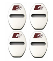 4x Couvercles de Serrure Porte Audi S Chrome