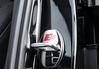 4x Chrome Audi S Door Lock Covers - side view - Becquet Voiture