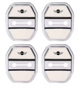 4x Couvercles de Serrure Porte Mini Cooper Blanc Noir