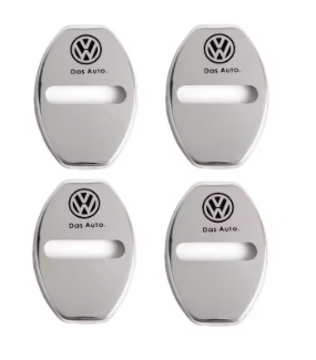 4x Couvercles de Serrure Porte VW Chrome - vue de face - Becquet Voiture