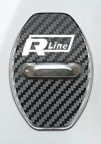 4x VW Door Lock Covers Carbon Black - side view - Becquet Voiture