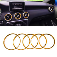 5x Anneaux de Ventilation Mercedes A B CLA GLA 2013-2019 - packshot studio - Becquet Voiture